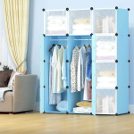 16 Cube Blue Cube Plastic Wardrobe